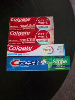 Colgate or crest toothpaste $1 each