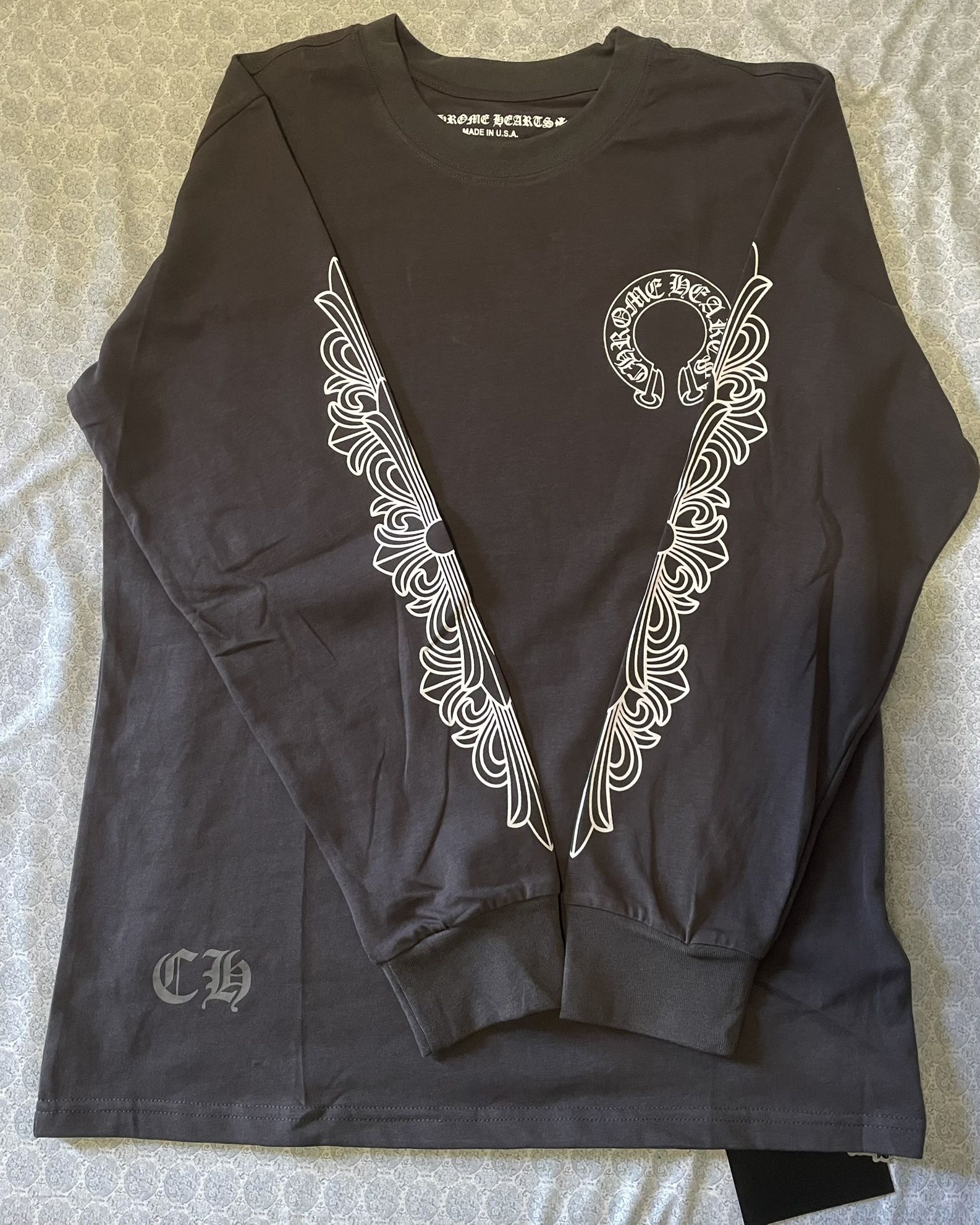 Grey Chrome Heart Long Sleeve