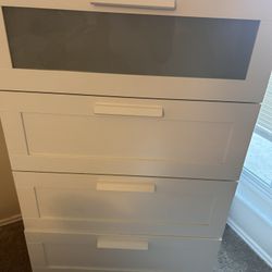 White Four Drawer Dresser