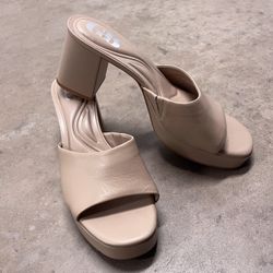 Gianni Bini Nude Block Heels 