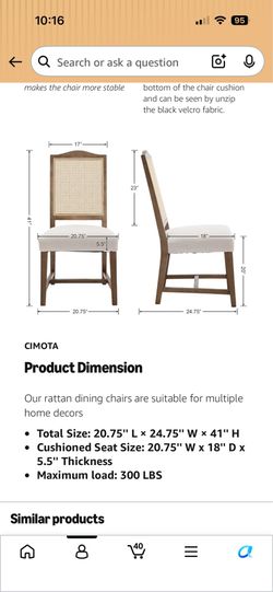 Brand New Dining Room Chairs- Set of 6
