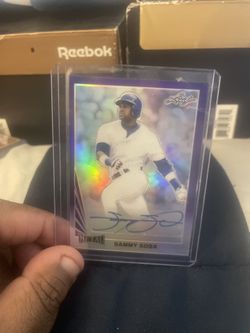 Sammy Sosa on card autograph 
