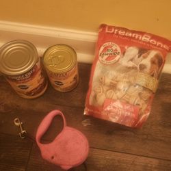 Dog Food, Treats, And Small Leash