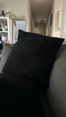 Black Throw Pillow