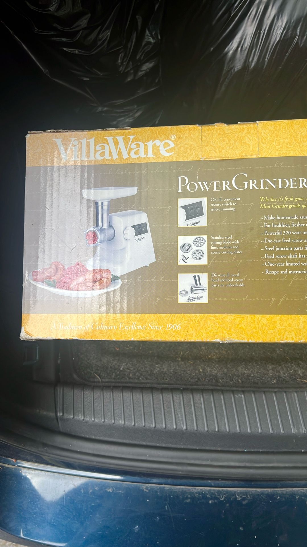 Meat Grinder VillaWare PowerGrinder In Box Never Opened
