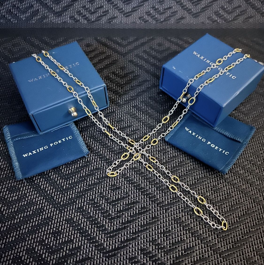 2 Rare Waxing Poetic Chain Necklaces