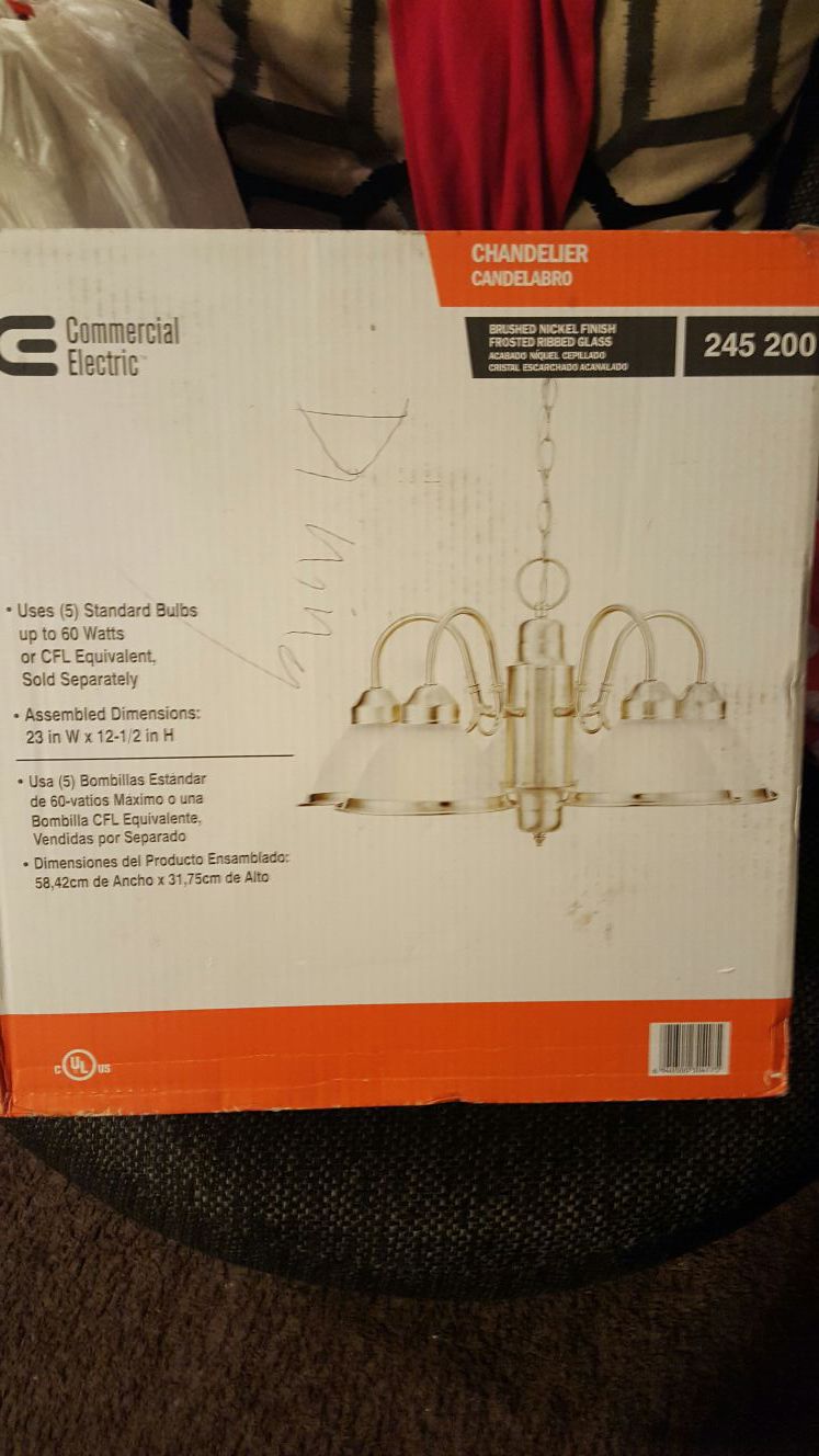 Chandelier by Commerical Electric $60 obo