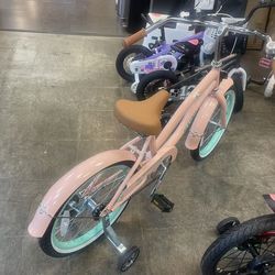 😀 ACEGER Beach Cruiser Bike for Girls Ages 9-13, Pink Kids Bike with Training Wheels