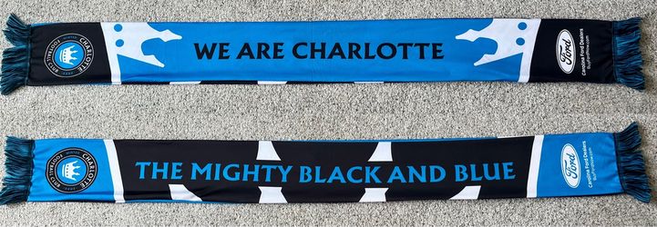 Charlotte FC Mighty Black and Blue Ford Soccer Scarf