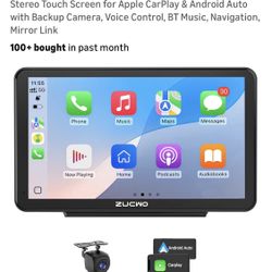 7” Touch Screen Car Play System With Backup Camera, New