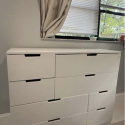 White IKEA Dresser 8 Drawers