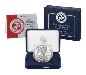 250th Anniversary Marine Corps American Eagle One Ounce Silver Proof Coin