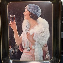 1970S Metal Coke Tray Reproduction Of 1920S Coca-Cola Advertisement