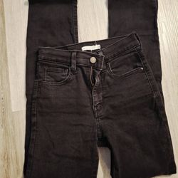 Levi High Rise Straight Black Jean