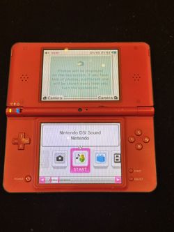 Nintendo DSi XL Mario 25th Anniversary Edition Red Console No Stylus No Charger Broken Hinge
