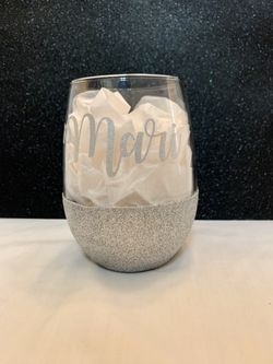 Glitter wine glass