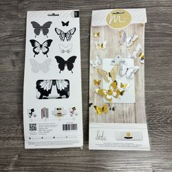 American Crafts MINC Heidi Swapp 3D Butterflies Two Packs NEW