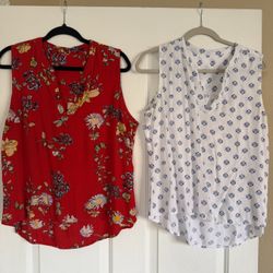 2 Women’s Blouses Size L – Excellent Condition