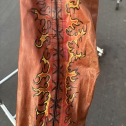 Hand Painted Vintage Leather Jacket