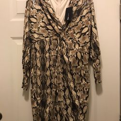 Snakeskin Sequin Party Dress