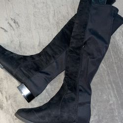 Women’s Black Knee Boots Size 10