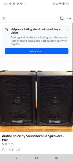 AudioChoice by SoundTech PA Speakers – Pair