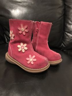 Toddler girl leather boots size 5