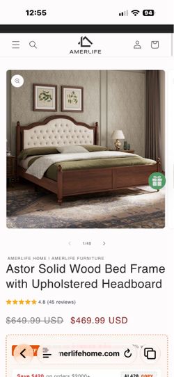 Brand New Solid Wood Queen Bed Frame