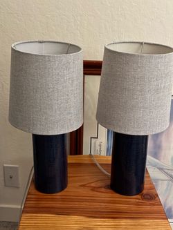 Beautiful set of blue lamps in like new condition