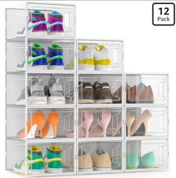 12 pk Large Stackable Shoe Storage