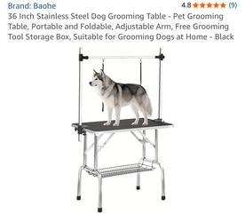 Stainless steel dog grooming table