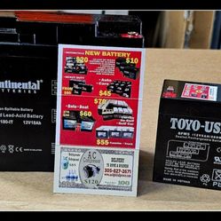 New battery for alarm system, 3-month warranty 