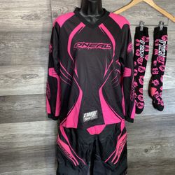 O’Neal Racing Women’s Pants  5/6 - Jersey Small MX Motocross Element  Ride Pink Black Gear 