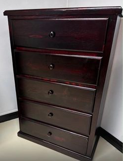 5 drawer dresser pinewood cherry