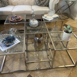 Coffee Table 9 Glass Sections 