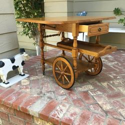 Solid Wood Tea Cart