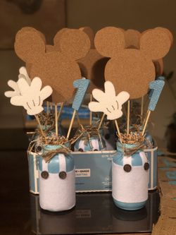 Mickey Centerpieces 1st Bday, Baby-shower Etc.