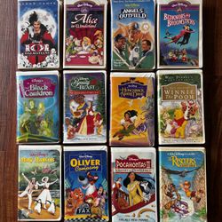 12 Disney VHS Tapes Lot