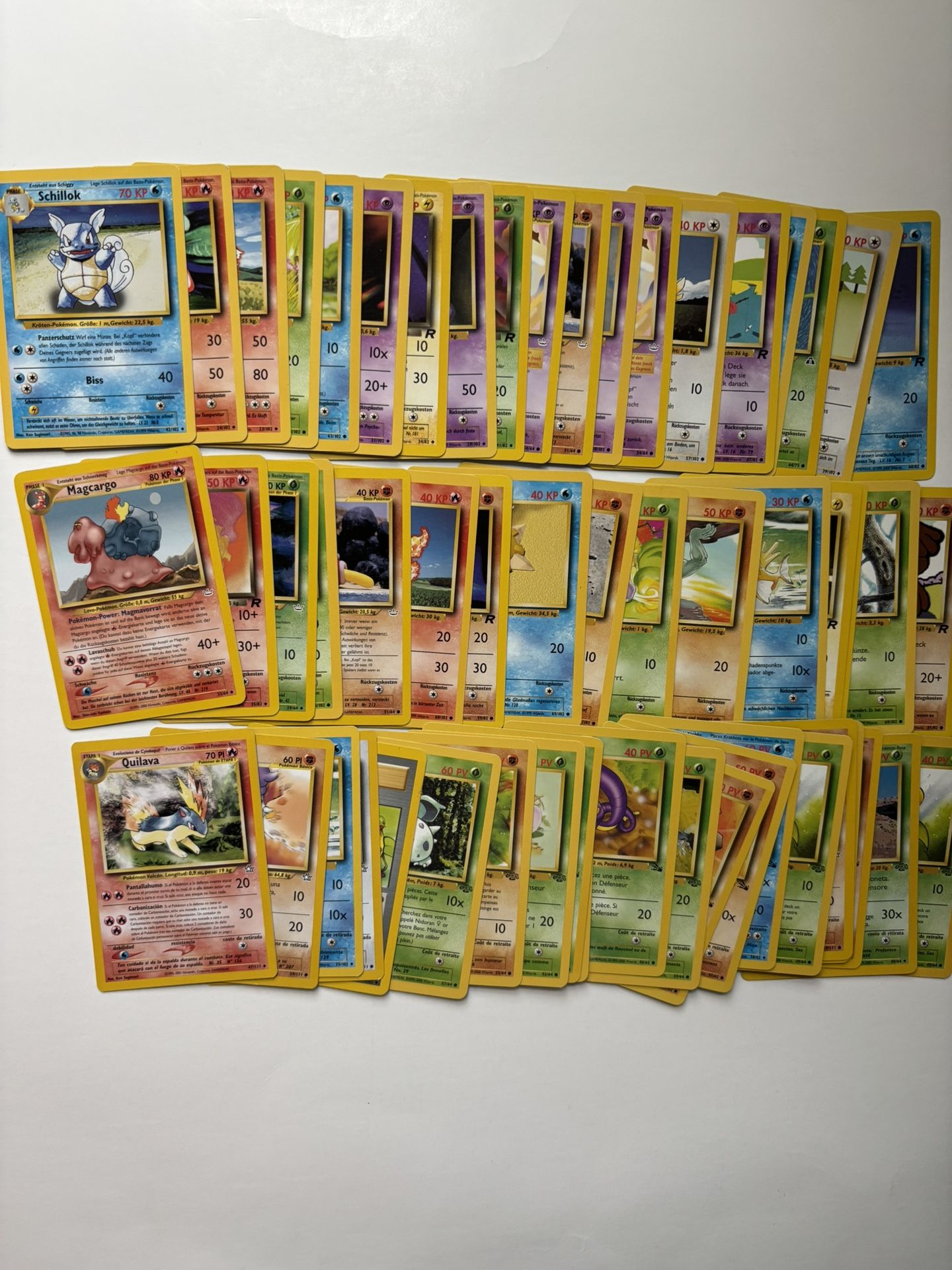 Vintage Pokemon Cards, German,French And Spanish