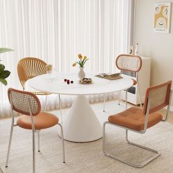 Modern Round Dining Table 25-Inch Contemporary Table for Kitchen, Dining Room, or Small Spaces"