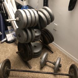 Gym Plates, Barbell, DumbBell, Floor Pads, & More