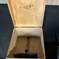 Vintage Wooden Box Frank Peters 1964 Document Box