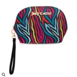 Juicy Couture Multicolor Zebra Print makeup Wristlet