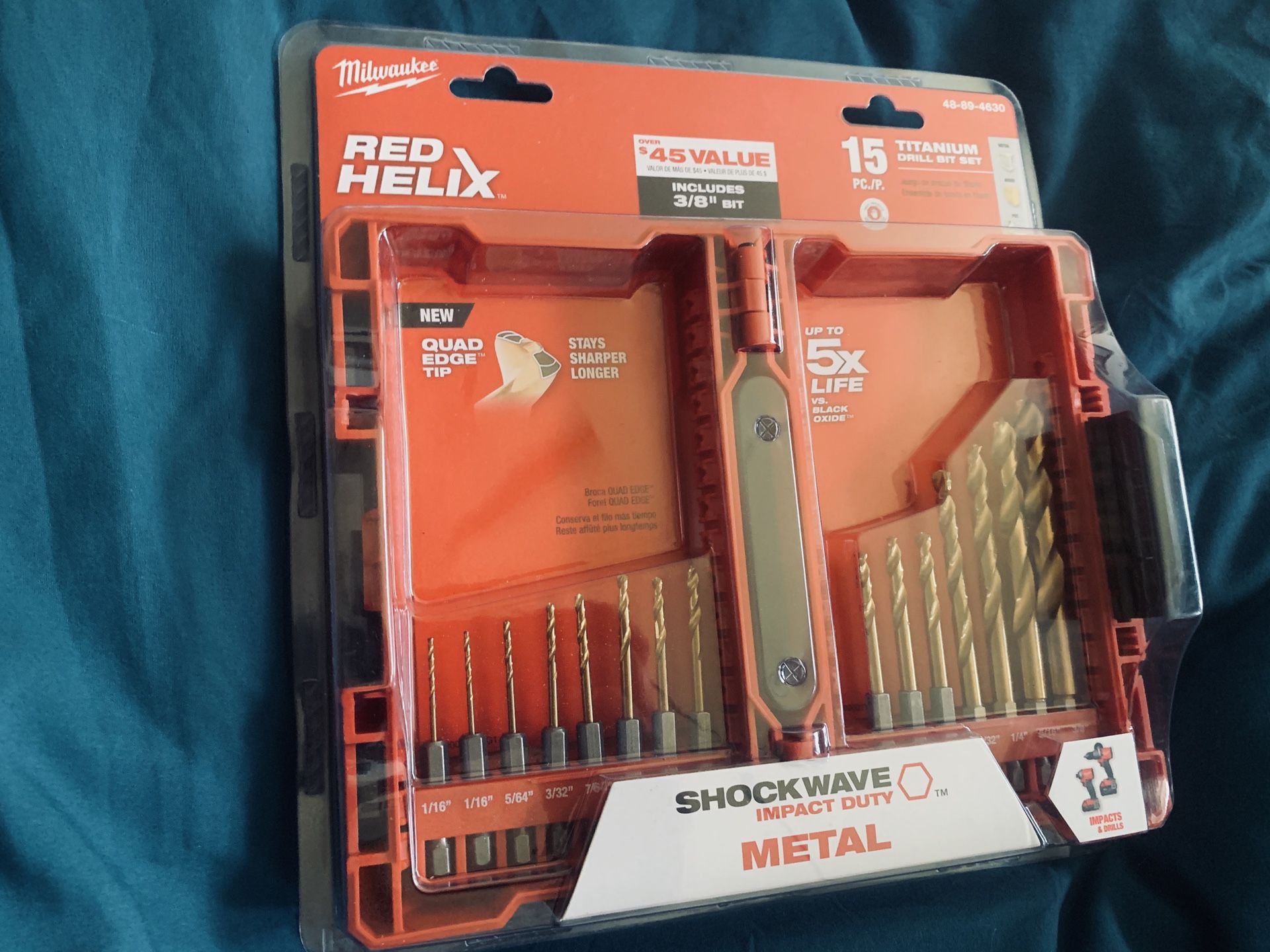 Milwaukee metal drill bit set (15 pieces)