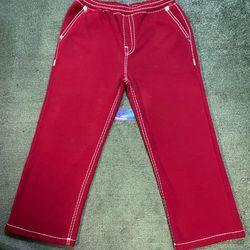 True Religion super T red fleece sweatpants