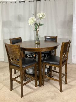 Round High Multi-Functional Dining Table & 4 Chairs