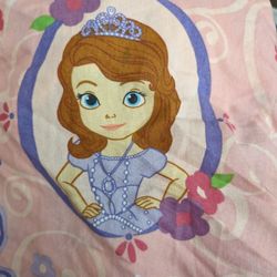 One Girls Single Twin Fitted Bed Sheet. Disney Princess Sophia On Pink. East or West