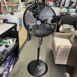Hurricane Pro Series 20 Inch High Velocity Oscillating Pedestal Stand Fan, Black