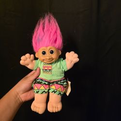 Vintage pink hair troll
