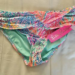 Lilly Pulitzer Lagoon Sarong Hipster Bikini Suit Bottoms - NWT - Multi Splashdance Print - Size 2